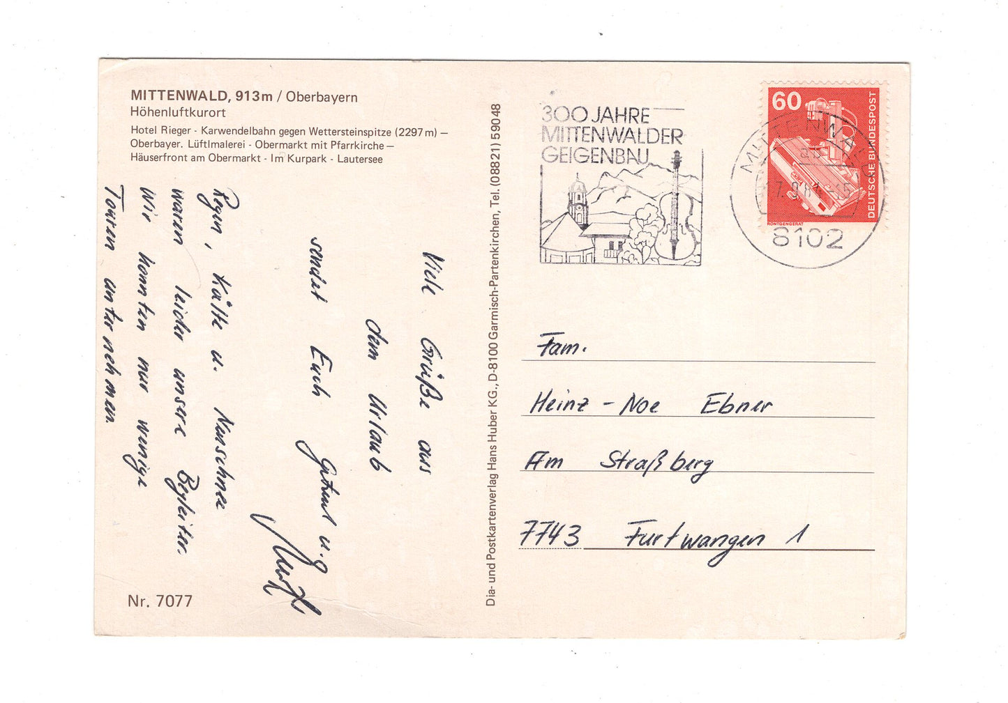 Ansichtskarte Mittenwald / Oberbayern / G1-55