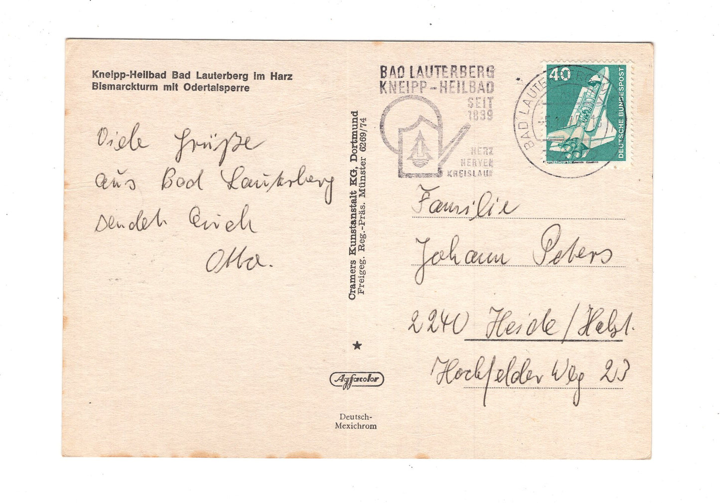 Ansichtskarte Bad Lauterberg / Harz / Bismarckturm und Odertalsperre