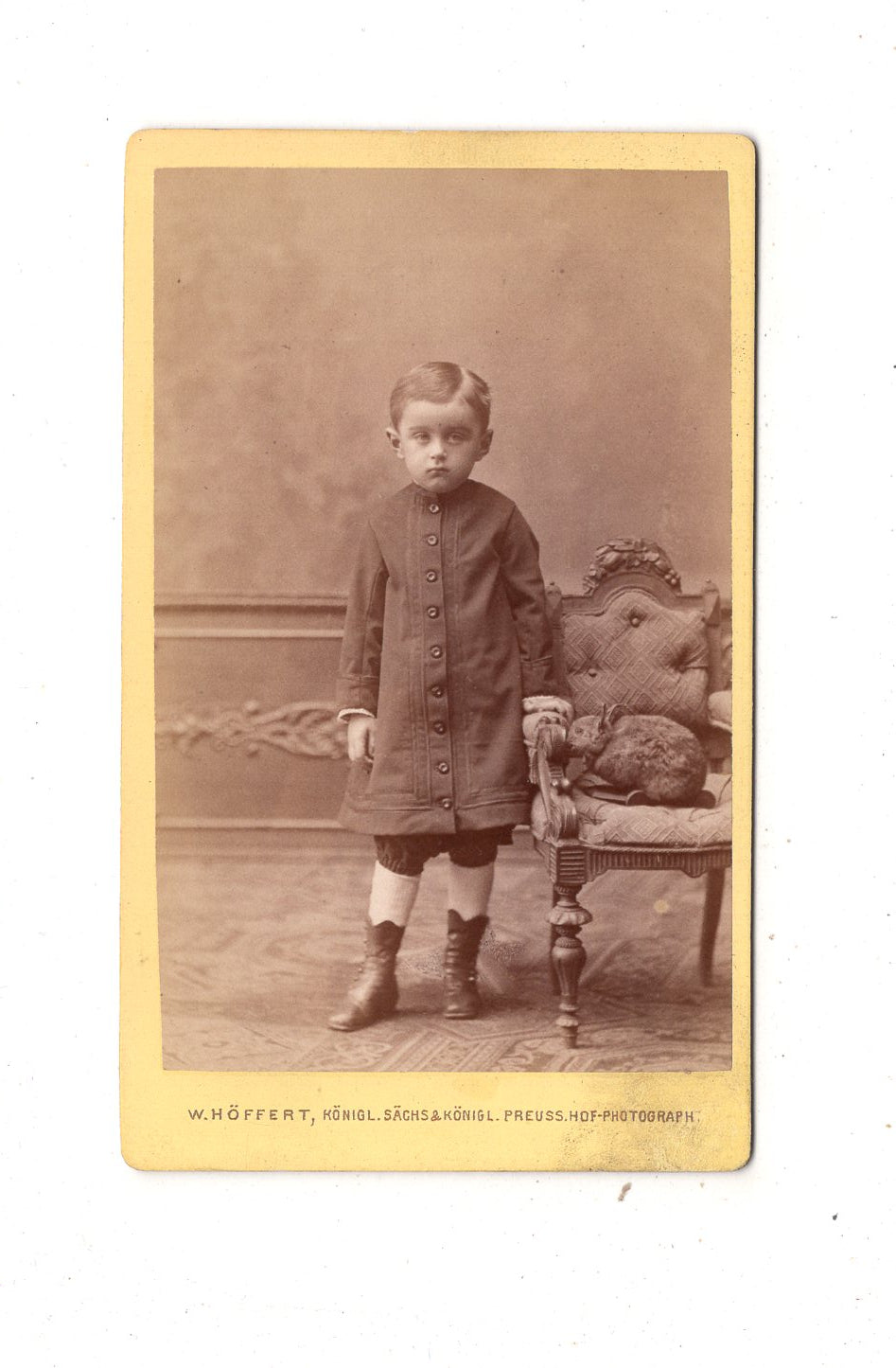 Fotografie Niedlicher kleiner Junge - Dresden / Leipzig +++ 1874 / CDV M1-22