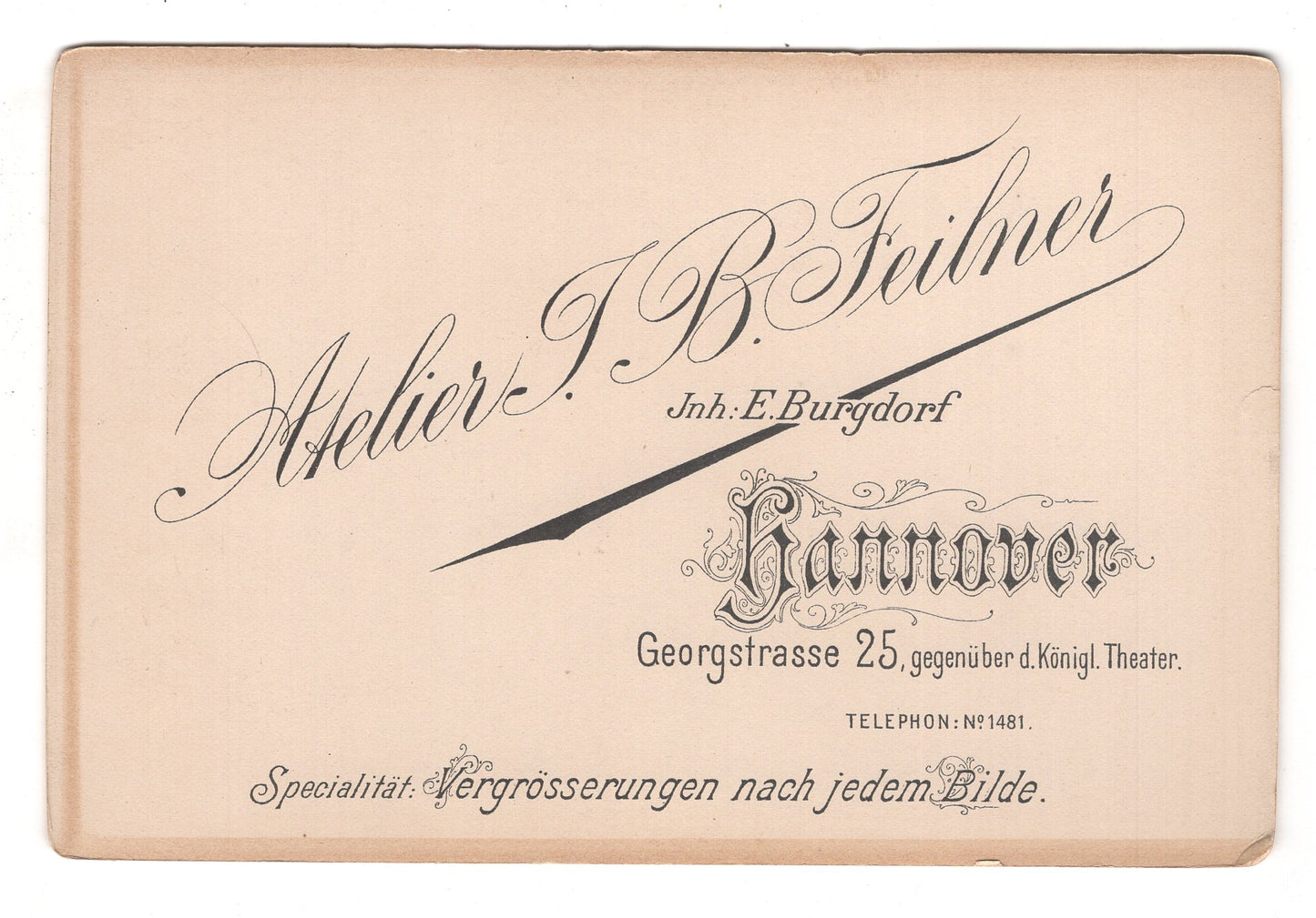 Fotografie Feines Paar - Hannover 1890er / CAB X-31