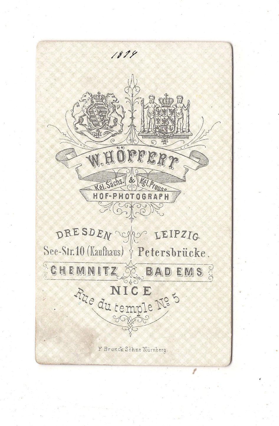 Fotografie Niedlicher kleiner Junge - Dresden / Leipzig +++ 1874 / CDV M1-22