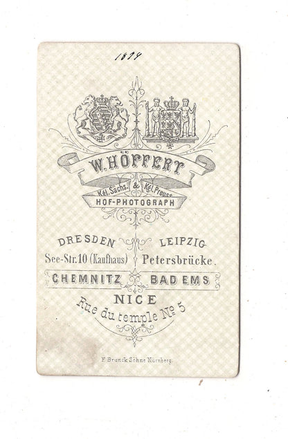 Fotografie Niedlicher kleiner Junge - Dresden / Leipzig +++ 1874 / CDV M1-22