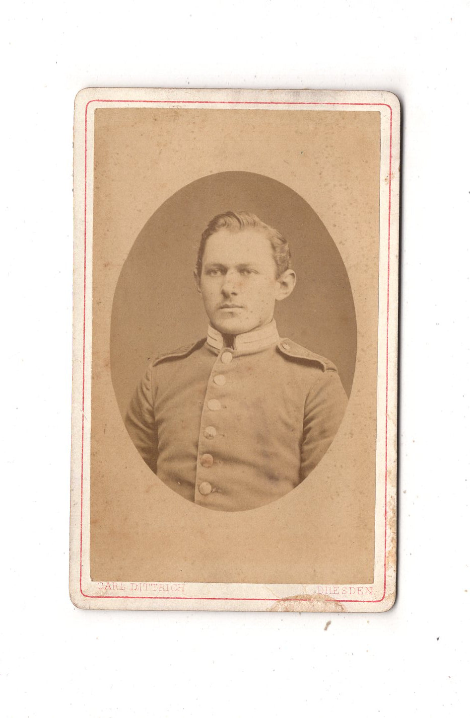 Fotografie Soldat - Dresden 1870er / CDV M1-02