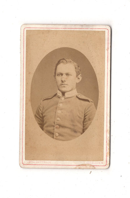 Fotografie Soldat - Dresden 1870er / CDV M1-02