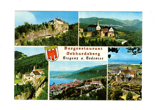 Ansichtskarte Burgrestaurant Gebhardsberg / Bregenz am Bodensee / Vorarlberg / Österreich