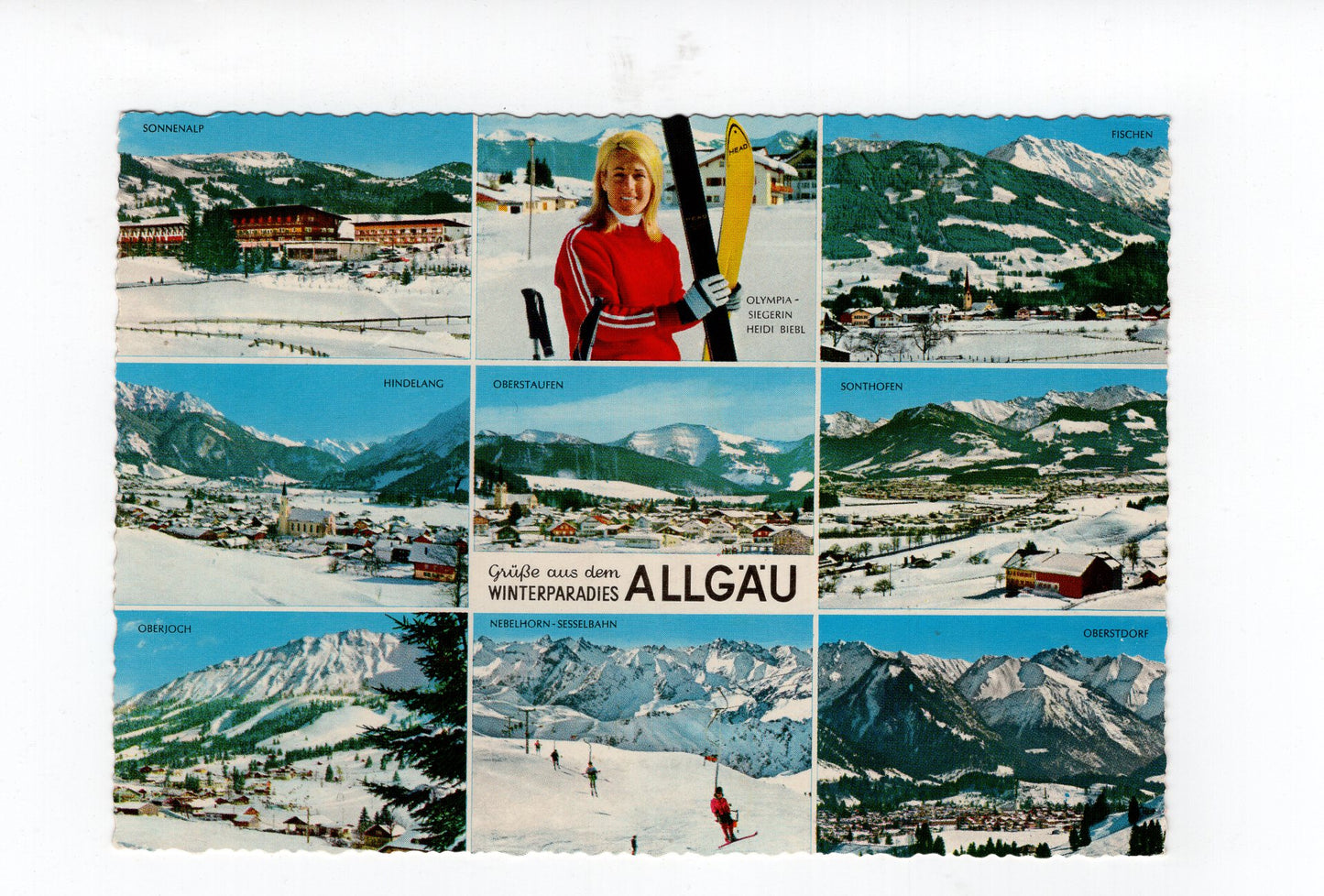 Ansichtskarte Winterparadies Allgäu / Oberjoch / Sonthofen +++
