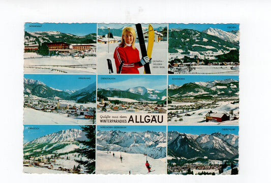 Ansichtskarte Winterparadies Allgäu / Oberjoch / Sonthofen +++