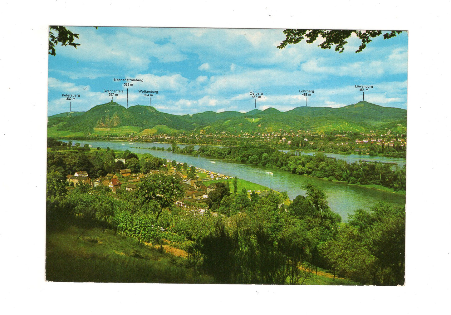 Ansichtskarte Rhein / Blick auf das Siebengebirge