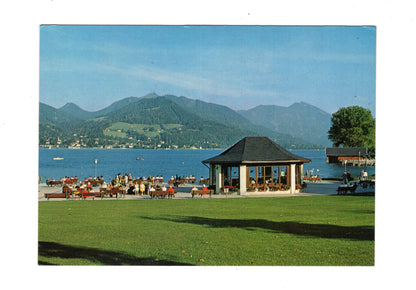 Ansichtskarte Bad Wiessee / Kurpromenade mit Blick nach Tegernsee
