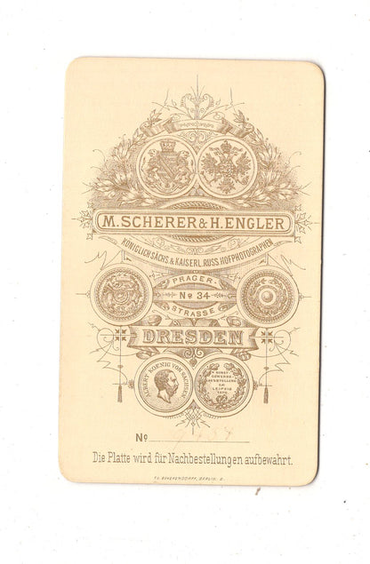 Fotografie Niedlicher kleiner Junge - Dresden 1870er / CDV M1-22