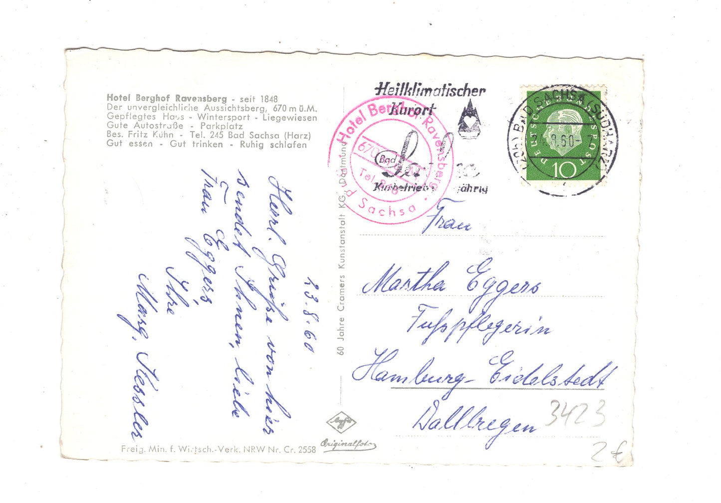 Ansichtskarte Bad Sachsa / Südharz / Ravensberg / K1-55