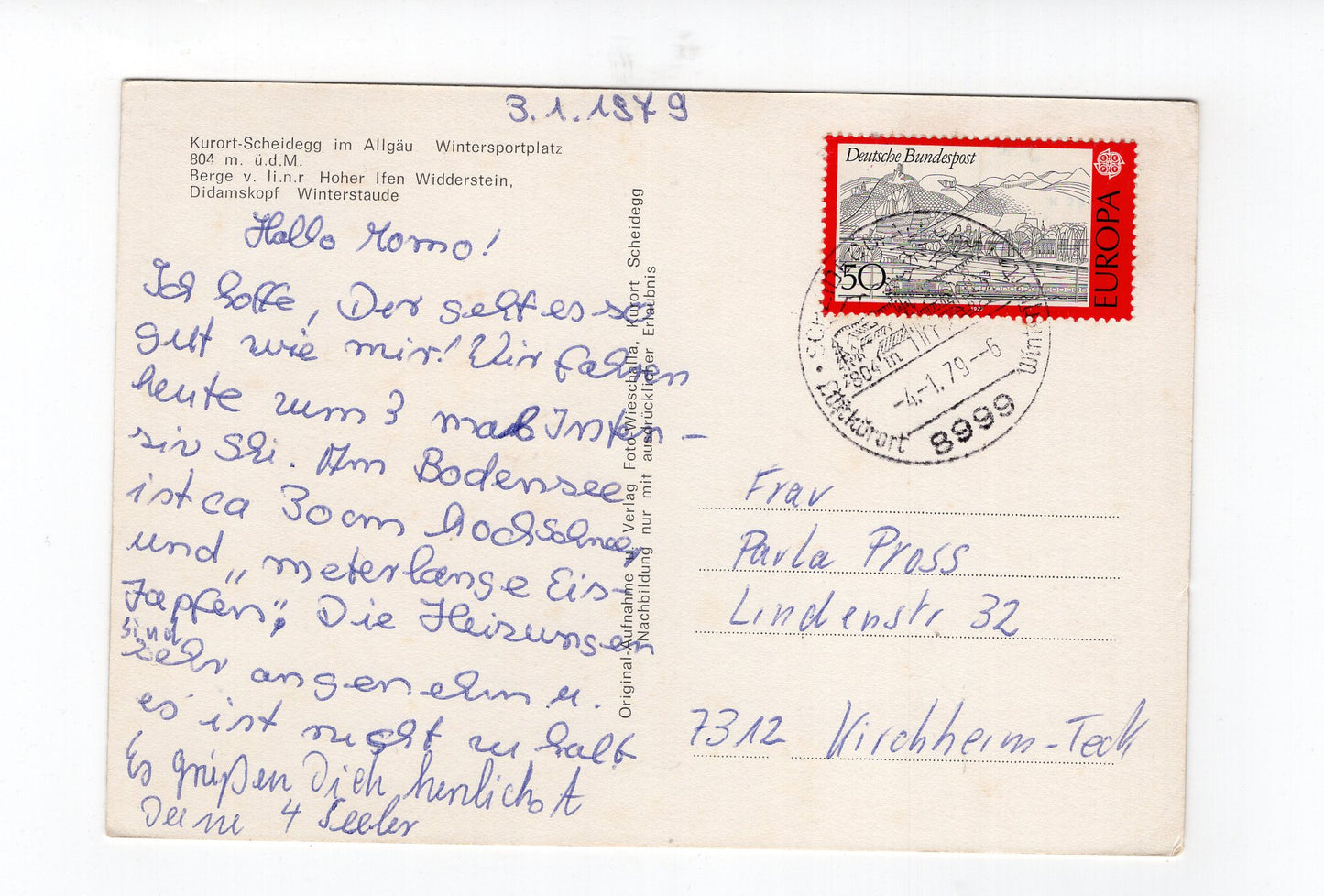 Ansichtskarte Scheidegg im Allgäu