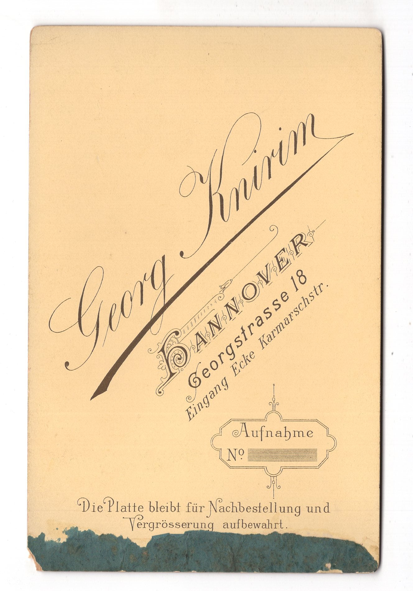 Fotografie Feines Paar - Hannover um 1890 / CAB X-32