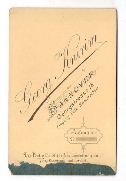 Fotografie Feines Paar - Hannover um 1890 / CAB X-32