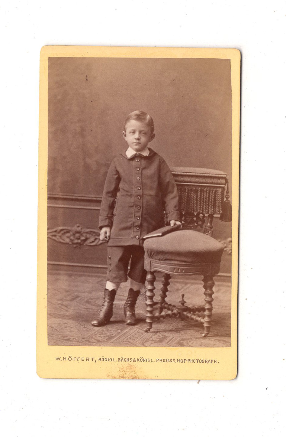 Fotografie Niedlicher kleiner Junge - Dresden / Leipzig +++ 1879 / CDV M1-22