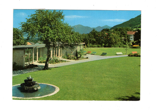 Ansichtskarte Bad Kohlgrub / Oberbayern / Kurpark mit Blick auf Heimgarten