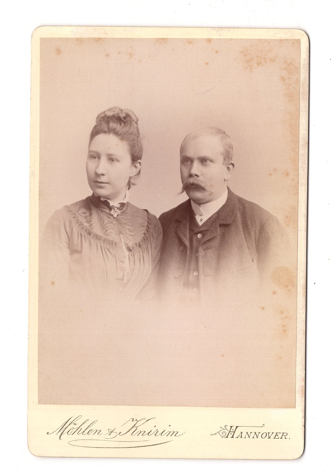 Fotografie Feines Paar - Hannover um 1890 / CAB X-32