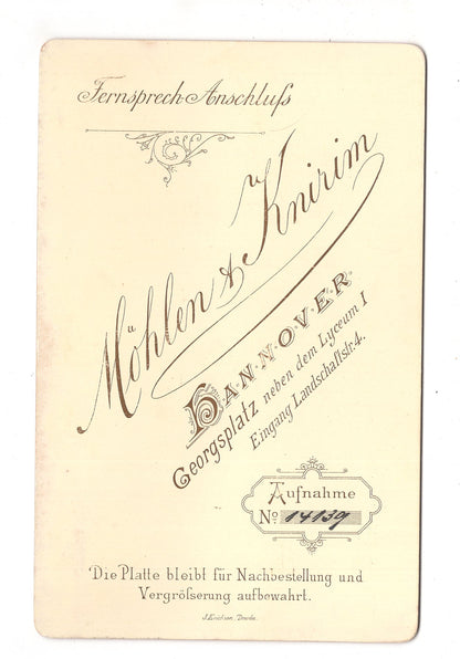 Fotografie Feines Paar - Hannover um 1890 / CAB X-32