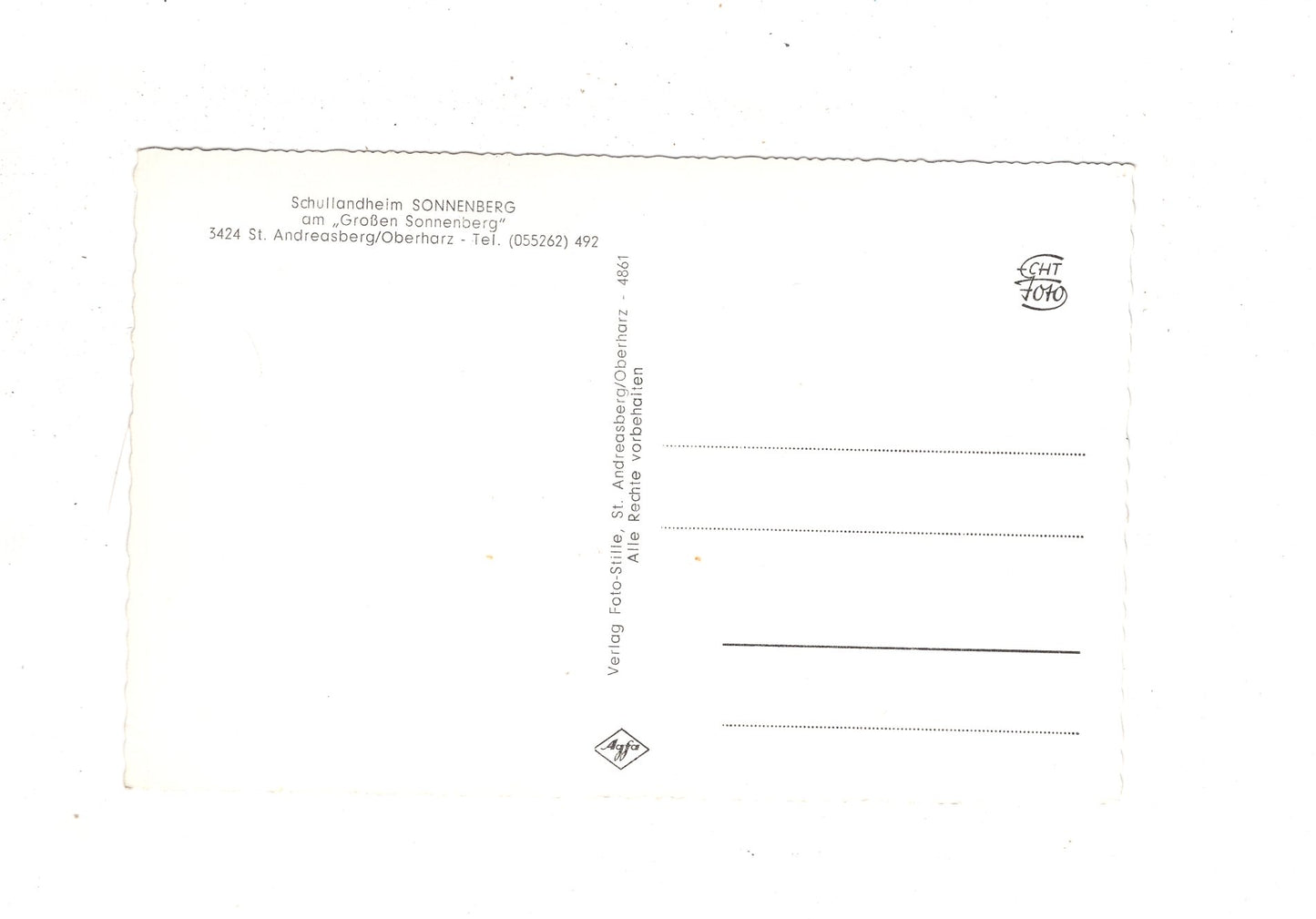 Ansichtskarte St. Andreasberg / Oberharz / Schullandheim Sonnenberg / J1-63