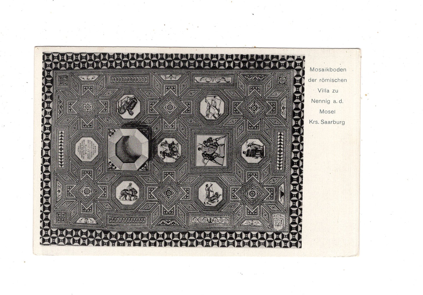 Ansichtskarte Mosaikboden der römischen Villa zu Nennig an der Mosel / M1-60