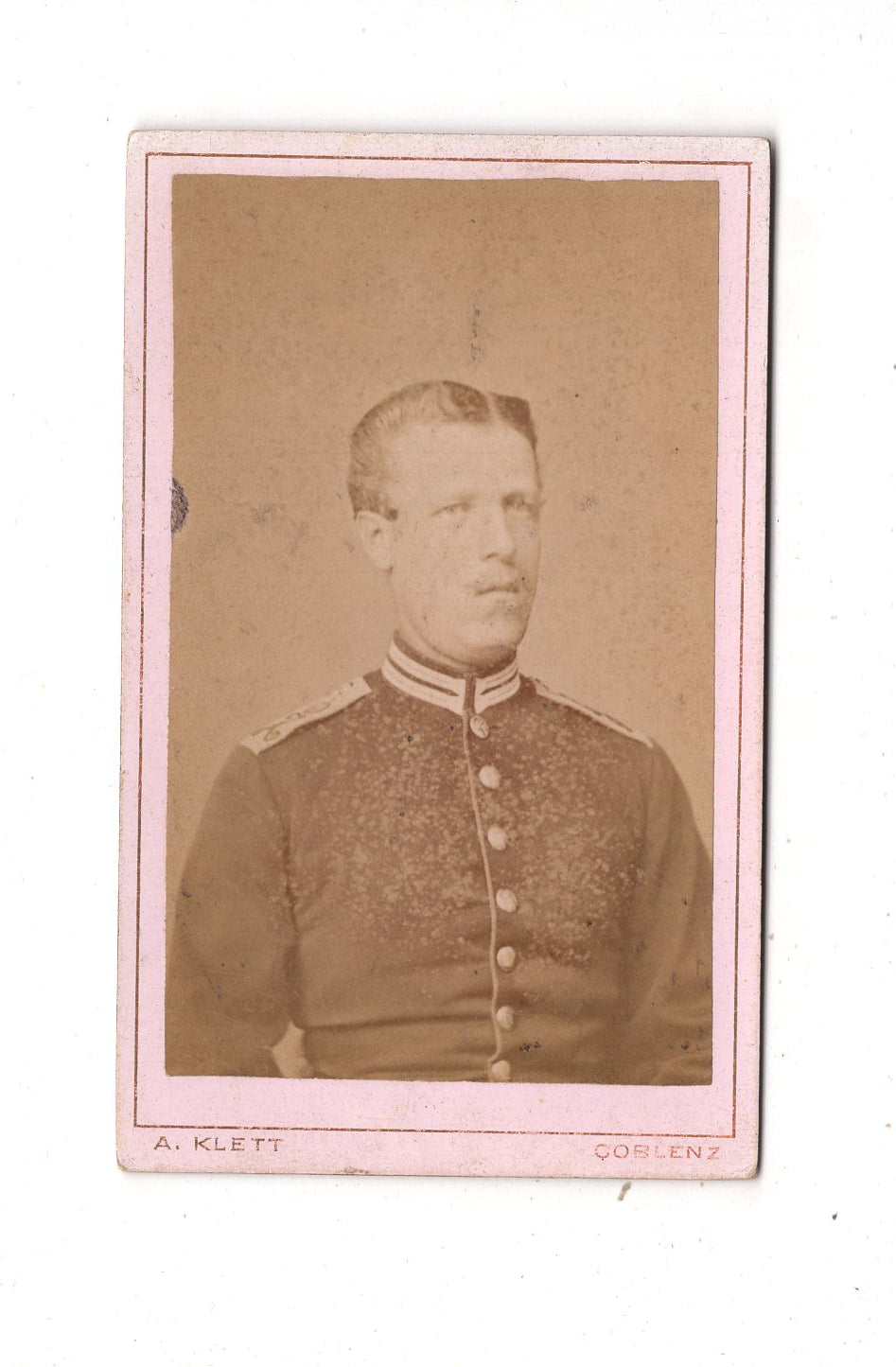 Fotografie Soldat - Koblenz um 1880 / CDV M1-02
