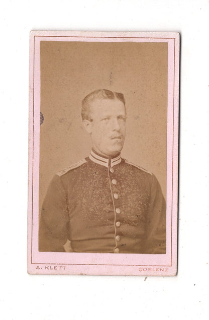 Fotografie Soldat - Koblenz um 1880 / CDV M1-02