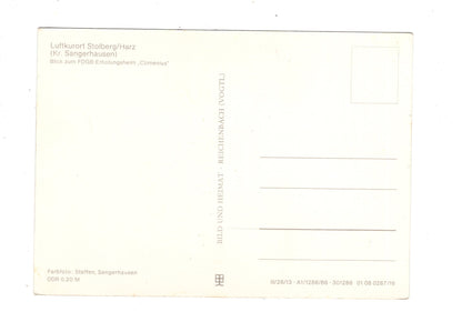 Ansichtskarte Stolberg / Harz / Blick zum FDGB-Erholungsheim Comenius / K1-55