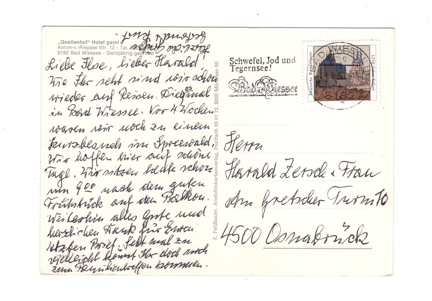 Ansichtskarte Bad Wiessee / Hotel Quellenhof