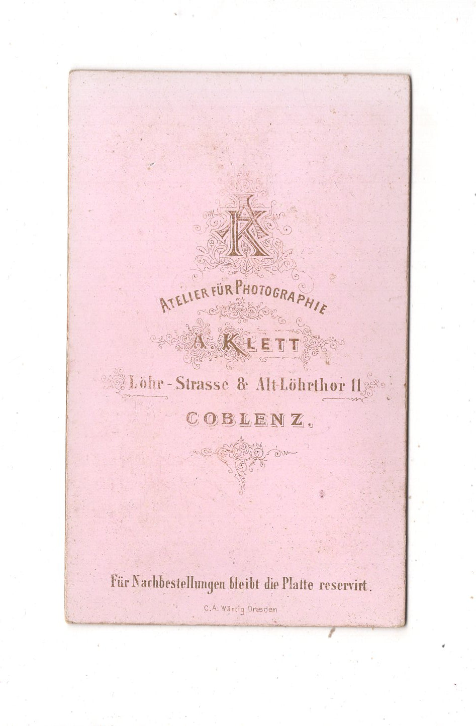 Fotografie Soldat - Koblenz um 1880 / CDV M1-02