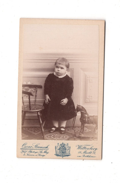 Fotografie Niedlicher kleiner Junge - Wittenberg 1890er / CDV M1-22