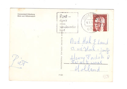 Ansichtskarte Oranierstadt Dillenburg / Blick zum Wilhelmsturm / H1-68