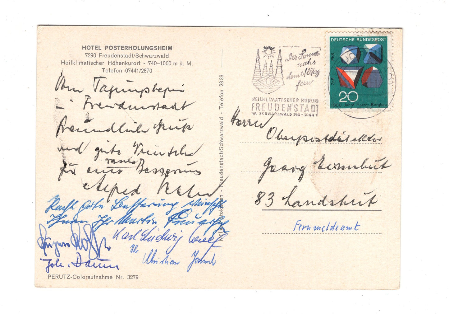 Ansichtskarte Hotel Posterholungsheim / Freudenstadt / Schwarzwald / H1-52