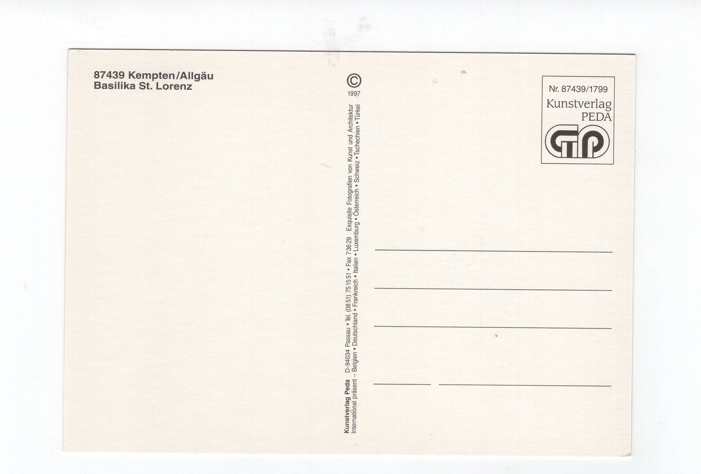 Ansichtskarte Kempten / Allgäu / Basilika St. Lorenz