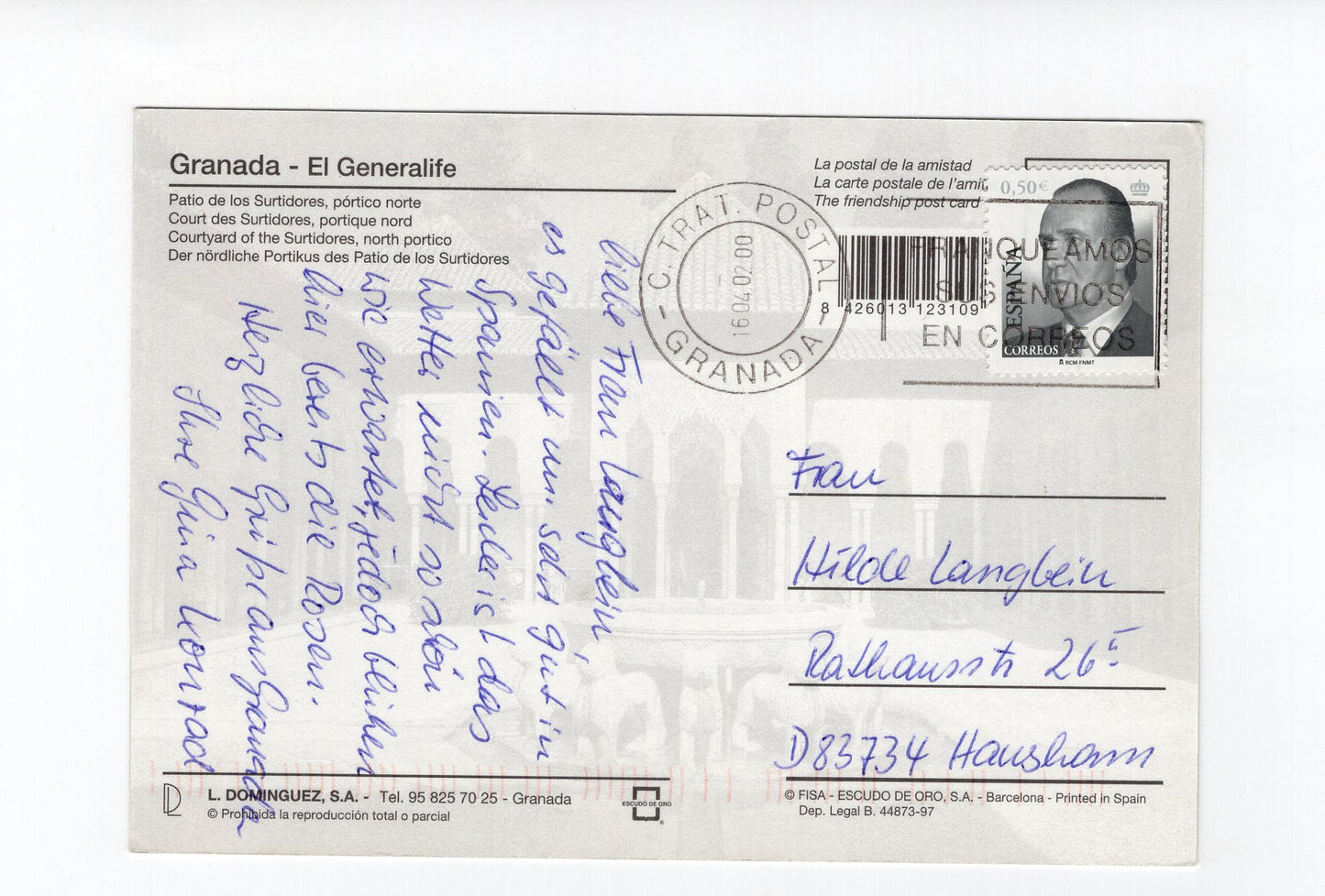 Ansichtskarte Granada / El Generalife / Spanien