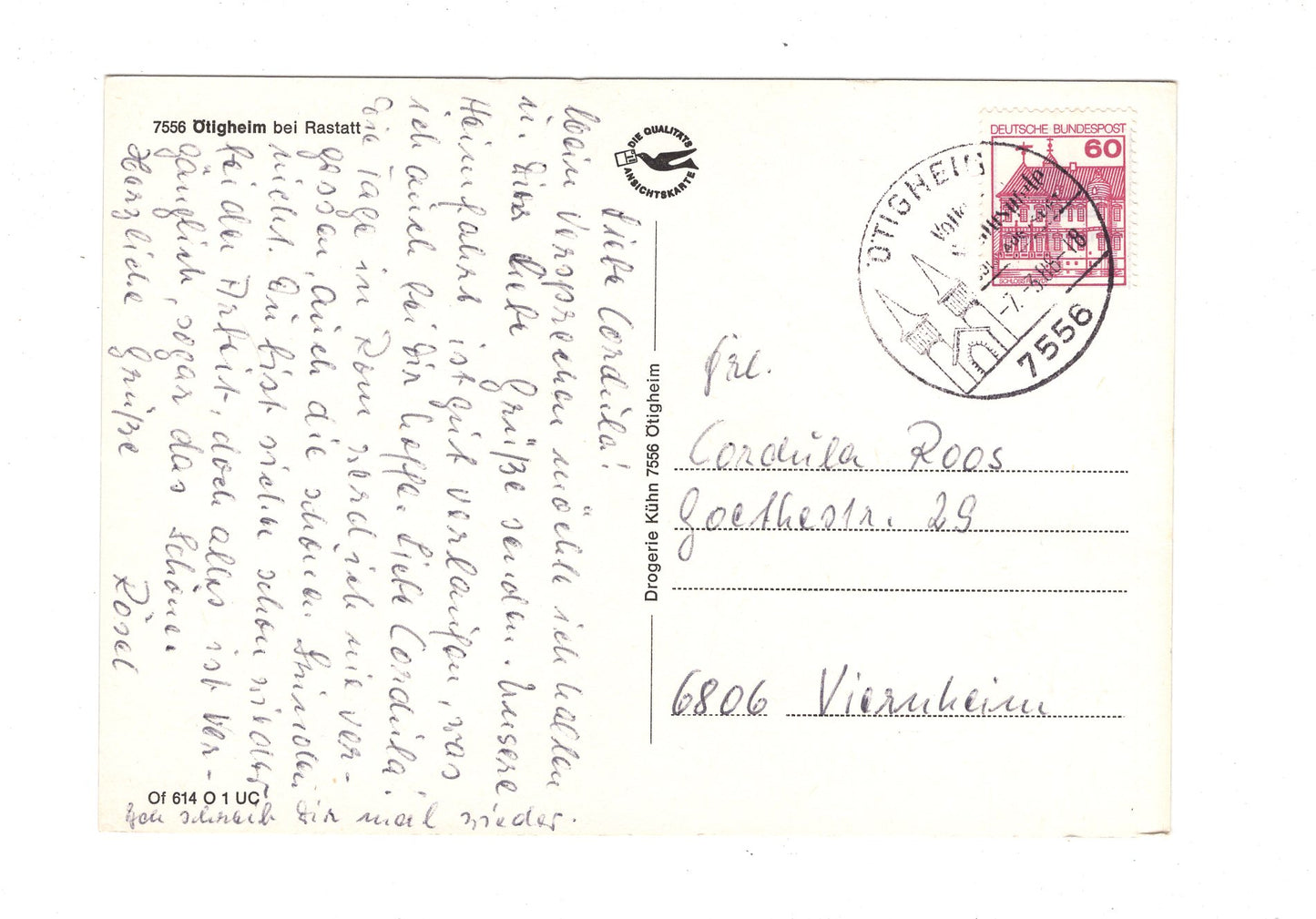 Ansichtskarte Ötigheim bei Rastatt / Baden / H1-52