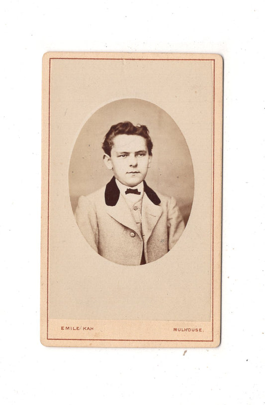 Fotografie Feiner Junge - Mulhouse Mülhausen 1870er / CDV N1-05