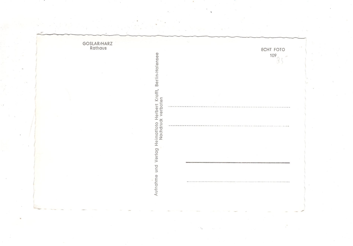 Ansichtskarte Goslar am Harz / Rathaus / J1-63