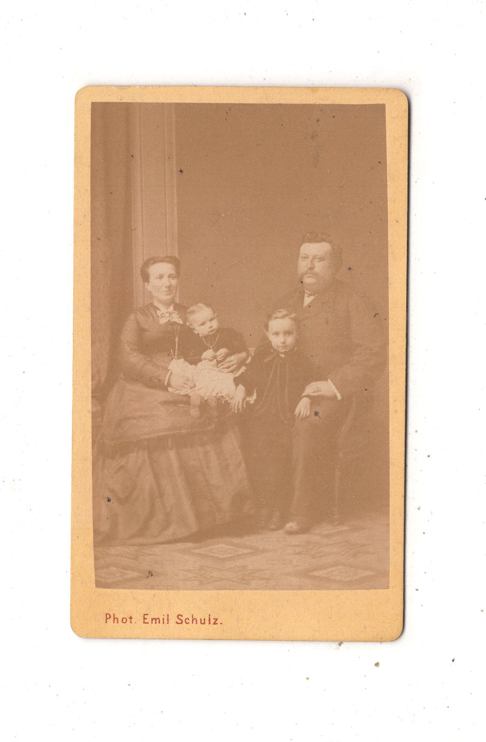 Fotografie Schönes Familienbild - Braunschweig 1870er