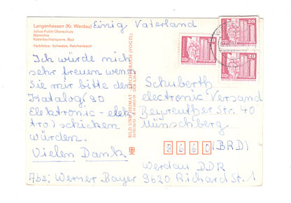 Ansichtskarte Langenhessen / Kreis Werdau