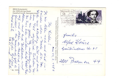 Ansichtskarte Dinkelsbühl / Hezelhof mit St. Georgskirche / H1-68