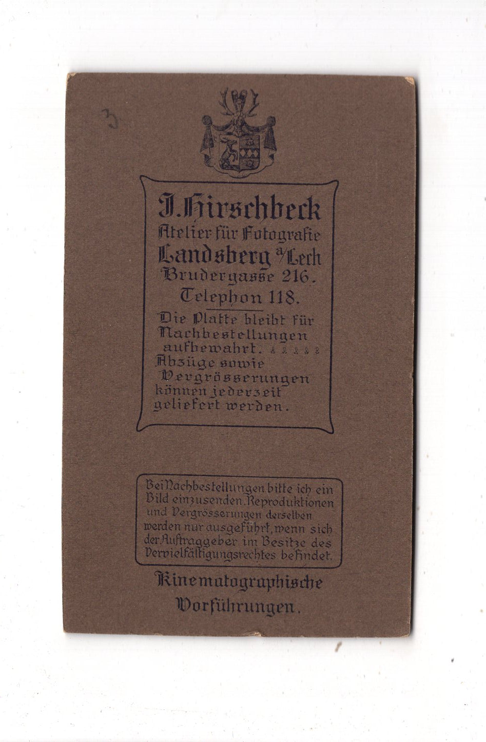 Fotografie Niedlicher kleiner Junge - Landsberg am Lech um 1910 / CDV M1-22