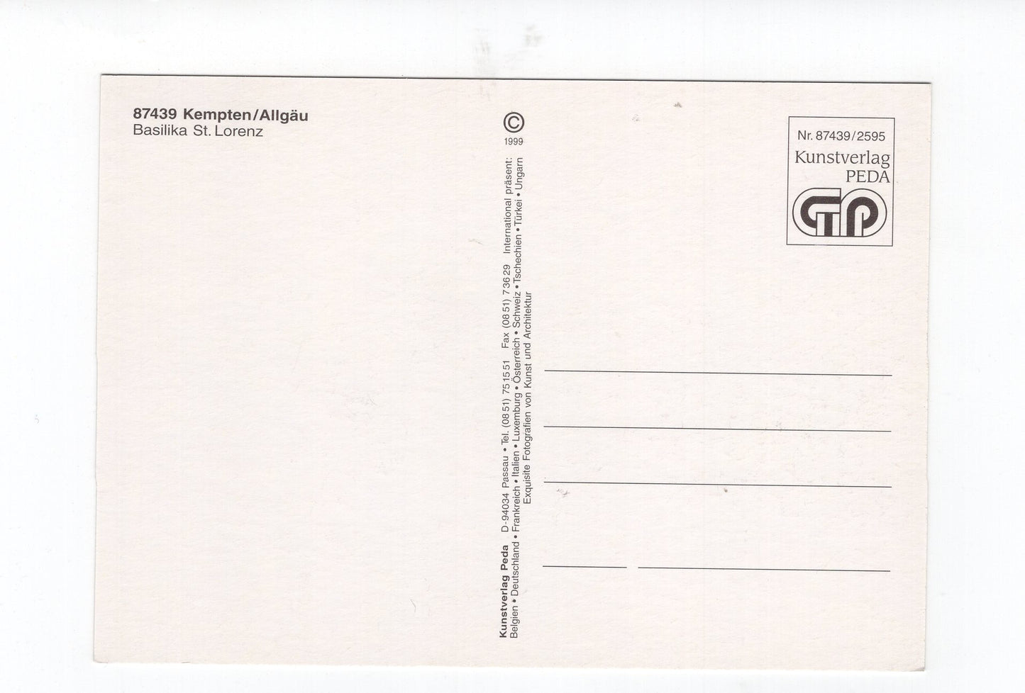 Ansichtskarte Kempten / Allgäu / Basilika St. Lorenz