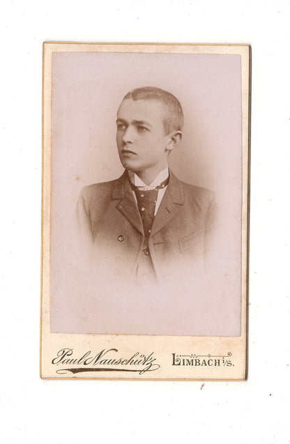 Fotografie Feiner Junge - Limbach 1890er / CDV N1-05