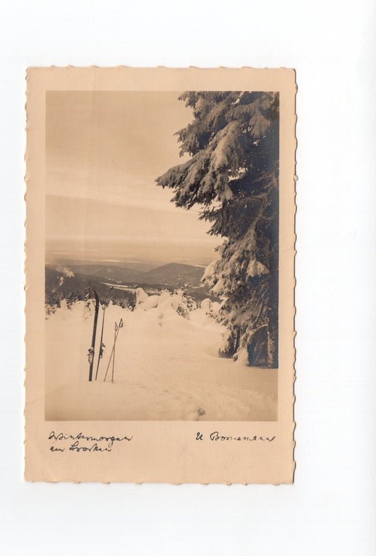 Ansichtskarte Wintermorgen am Brocken