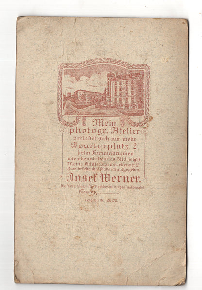 Fotografie Soldat mit Orden und Braut - München 1910er