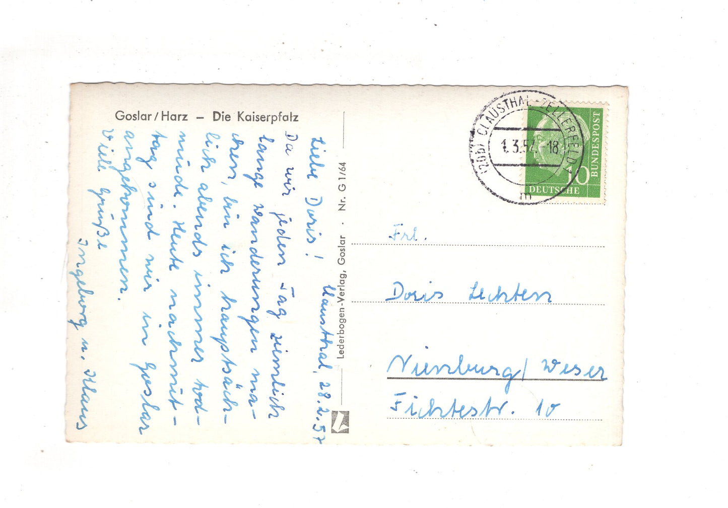 Ansichtskarte Goslar am Harz / Kaiserpfalz / J1-63