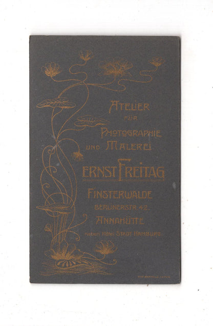 Fotografie Niedlicher kleiner Junge - Finsterwalde 1900er / CDV M1-22