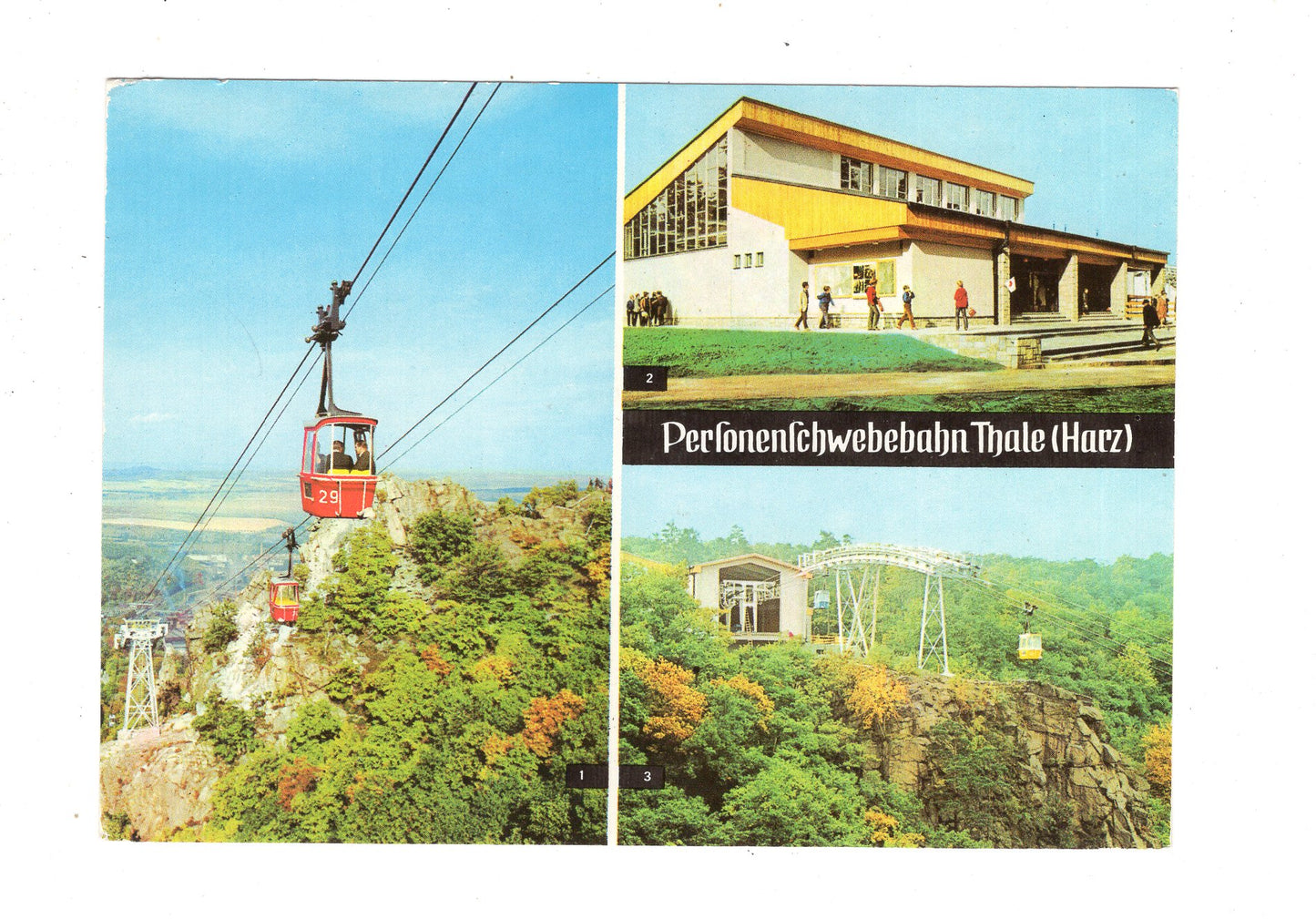 Ansichtskarte Personenschwebebahn Thale / Harz / K1-55