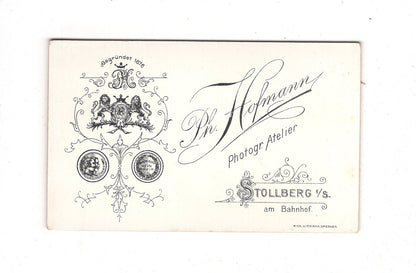 Fotografie Feines junges Mädchen - Stollberg um 1900 / CDV E1-35