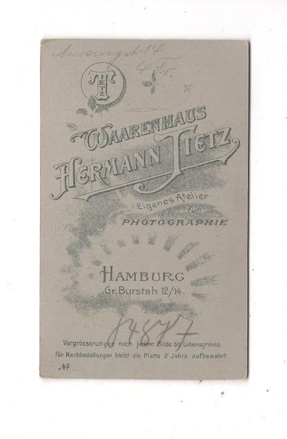 Fotografie Feine Dame - Hamburg um 1900